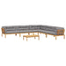 6-delige Loungeset pallet met kussens massief acaciahout