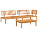 3-delige Loungeset pallet massief acaciahout