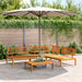 4-delige Loungeset pallet massief acaciahout