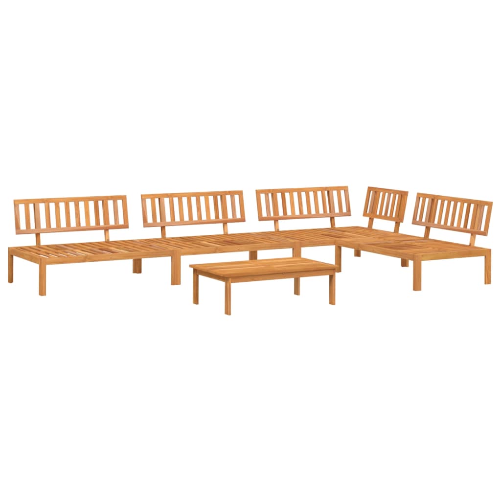 5-delige Loungeset pallet massief acaciahout