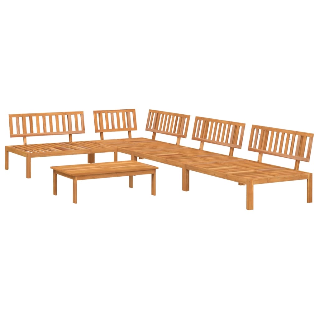 5-delige Loungeset pallet massief acaciahout