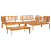 4-delige Loungeset pallet massief acaciahout