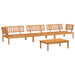 4-delige Loungeset pallet massief acaciahout