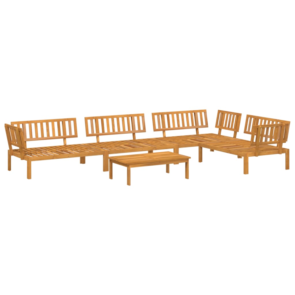 5-delige Loungeset pallet massief acaciahout