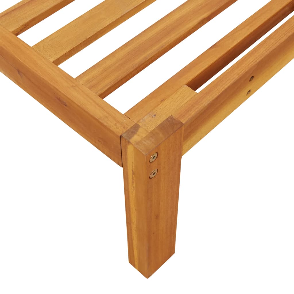 Tuinmiddenbanken 2 st pallet met kussens massief acaciahout