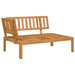 4-delige Loungeset pallet met kussens massief acaciahout