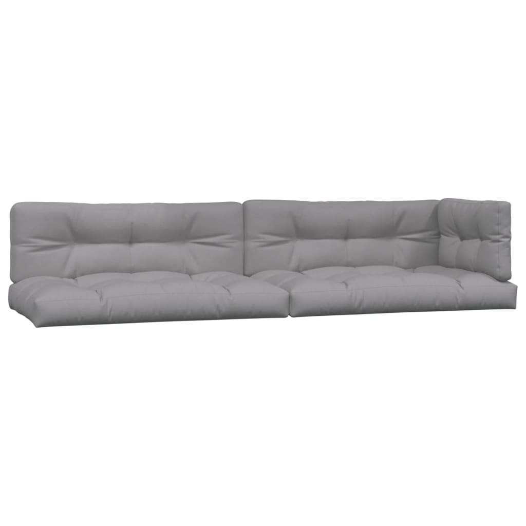 5-delige Loungeset pallet met kussens massief acaciahout