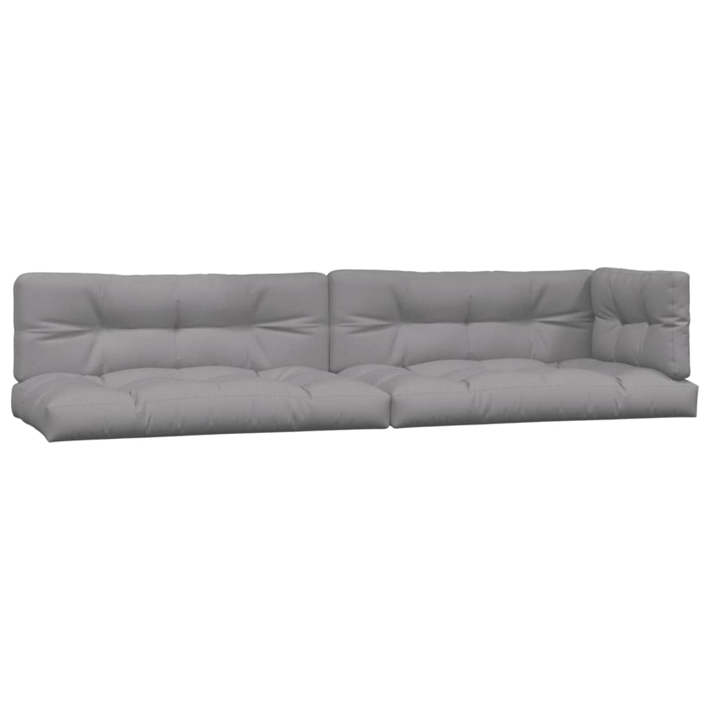 5-delige Loungeset pallet met kussens massief acaciahout