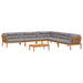6-delige Loungeset pallet met kussens massief acaciahout