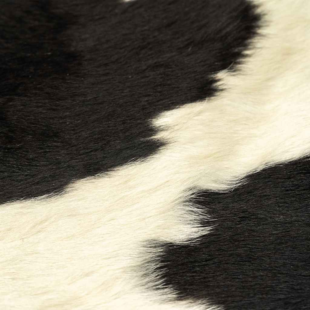 Vloerkleed 180x220 cm echte koeienhuid zwart en wit