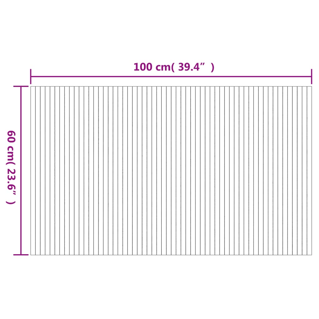 Vloerkleed rechthoekig 60x100 cm bamboe donkerbruin