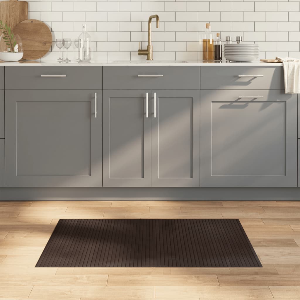 Vloerkleed rechthoekig 60x100 cm bamboe donkerbruin