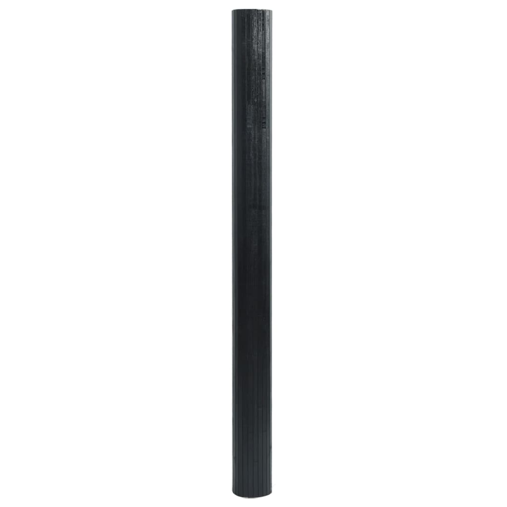 Vloerkleed rechthoekig 60x200 cm bamboe zwart
