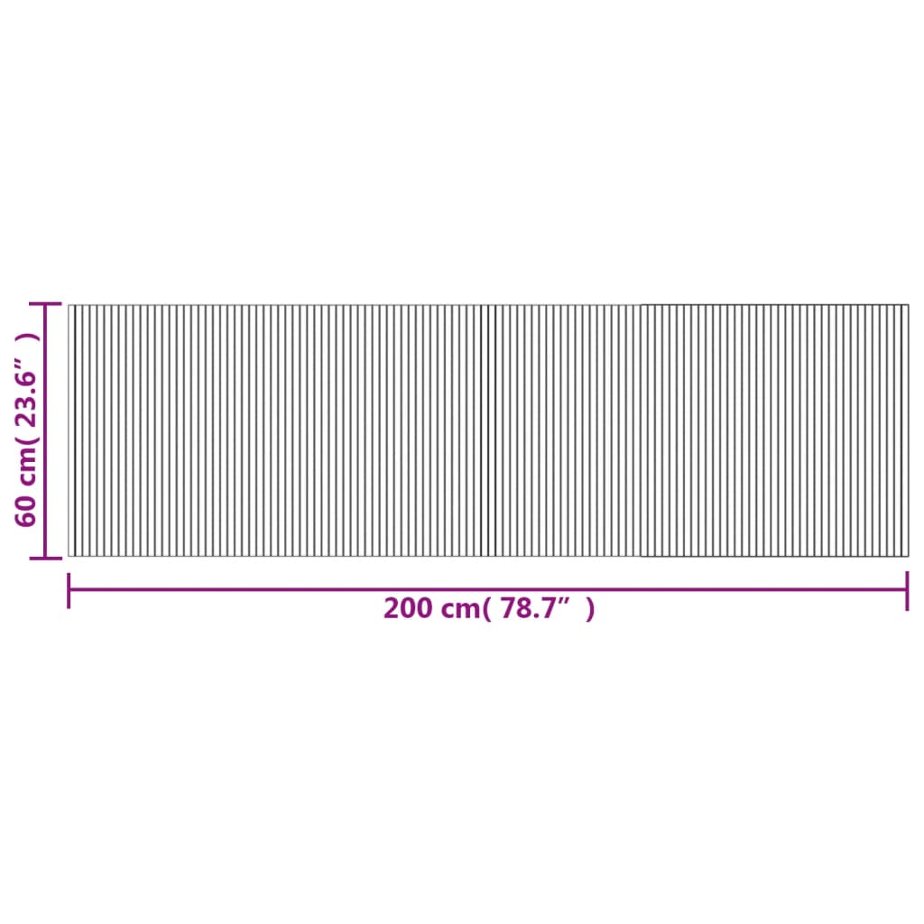 Vloerkleed rechthoekig 60x200 cm bamboe bruin