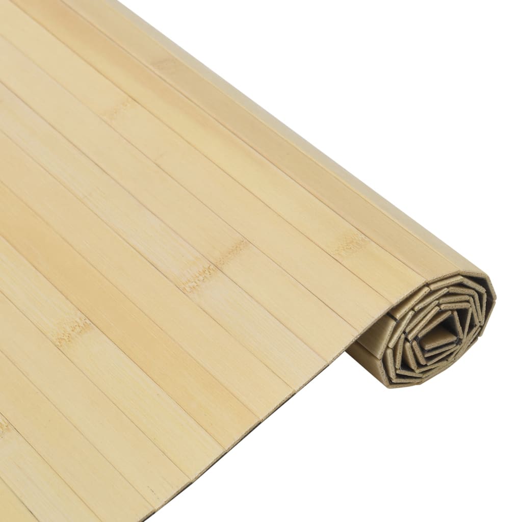 Vloerkleed rechthoekig 70x300 cm bamboe lichtnaturel