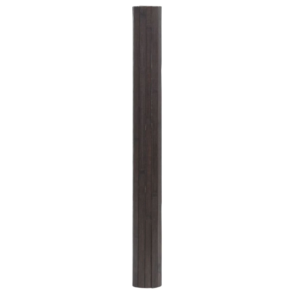 Vloerkleed rechthoekig 70x300 cm bamboe donkerbruin