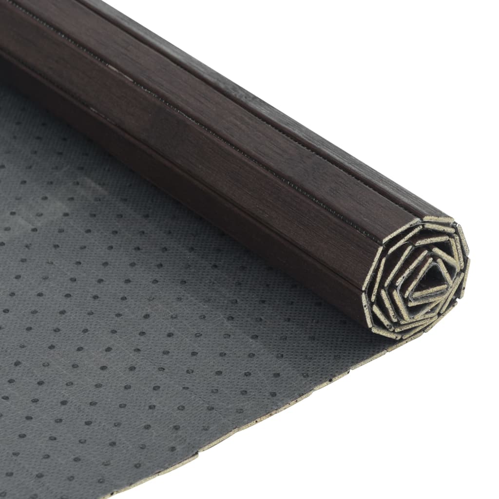 Vloerkleed rechthoekig 70x300 cm bamboe donkerbruin