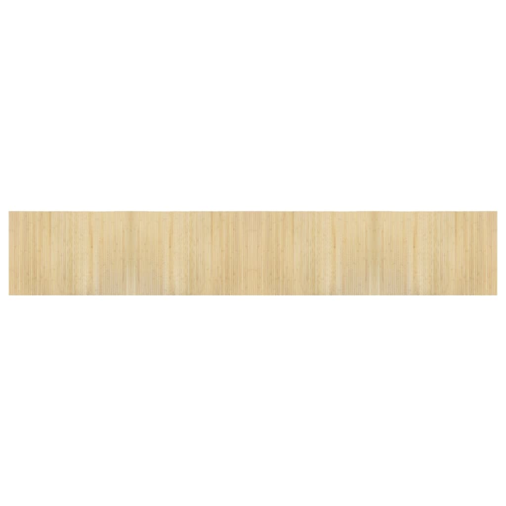 Vloerkleed rechthoekig 70x400 cm bamboe lichtnaturel