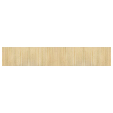 Vloerkleed rechthoekig 70x400 cm bamboe lichtnaturel