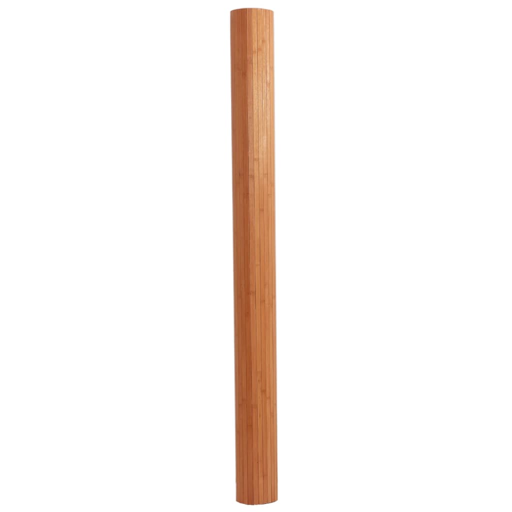 Vloerkleed rechthoekig 80x100 cm bamboe bruin