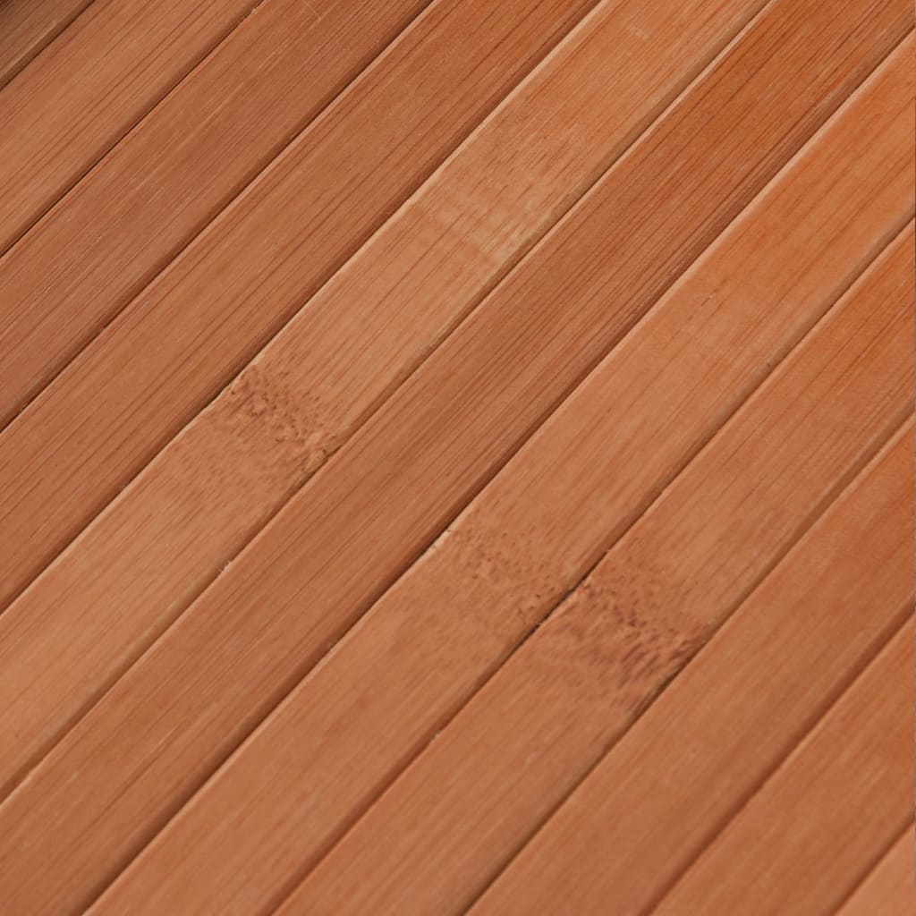 Vloerkleed rechthoekig 80x100 cm bamboe bruin