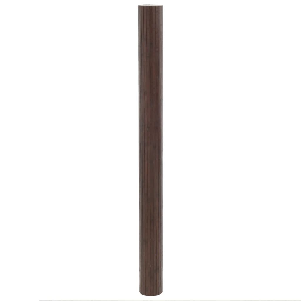Vloerkleed rechthoekig 80x300 cm bamboe donkerbruin