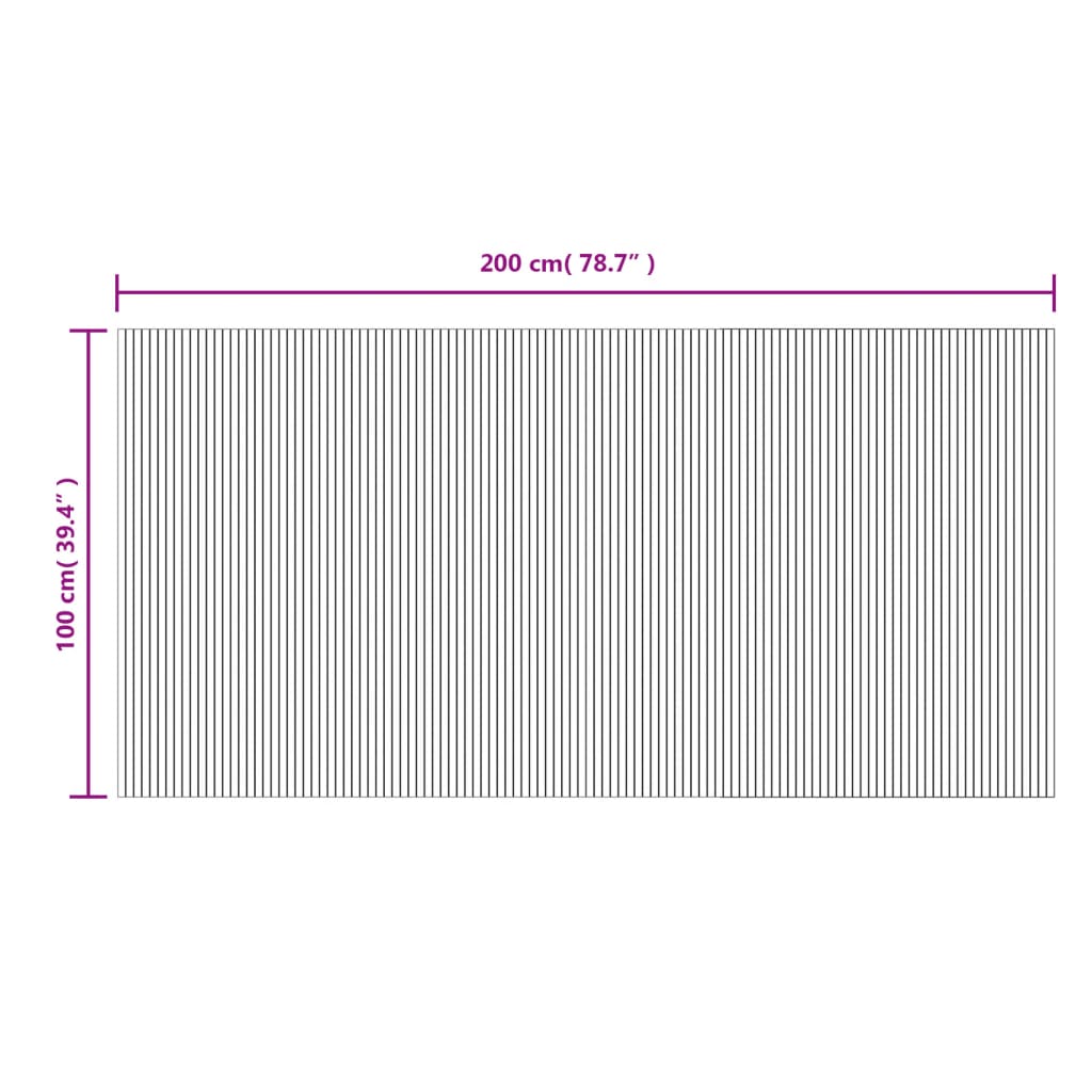 Vloerkleed rechthoekig 100x200 cm bamboe bruin