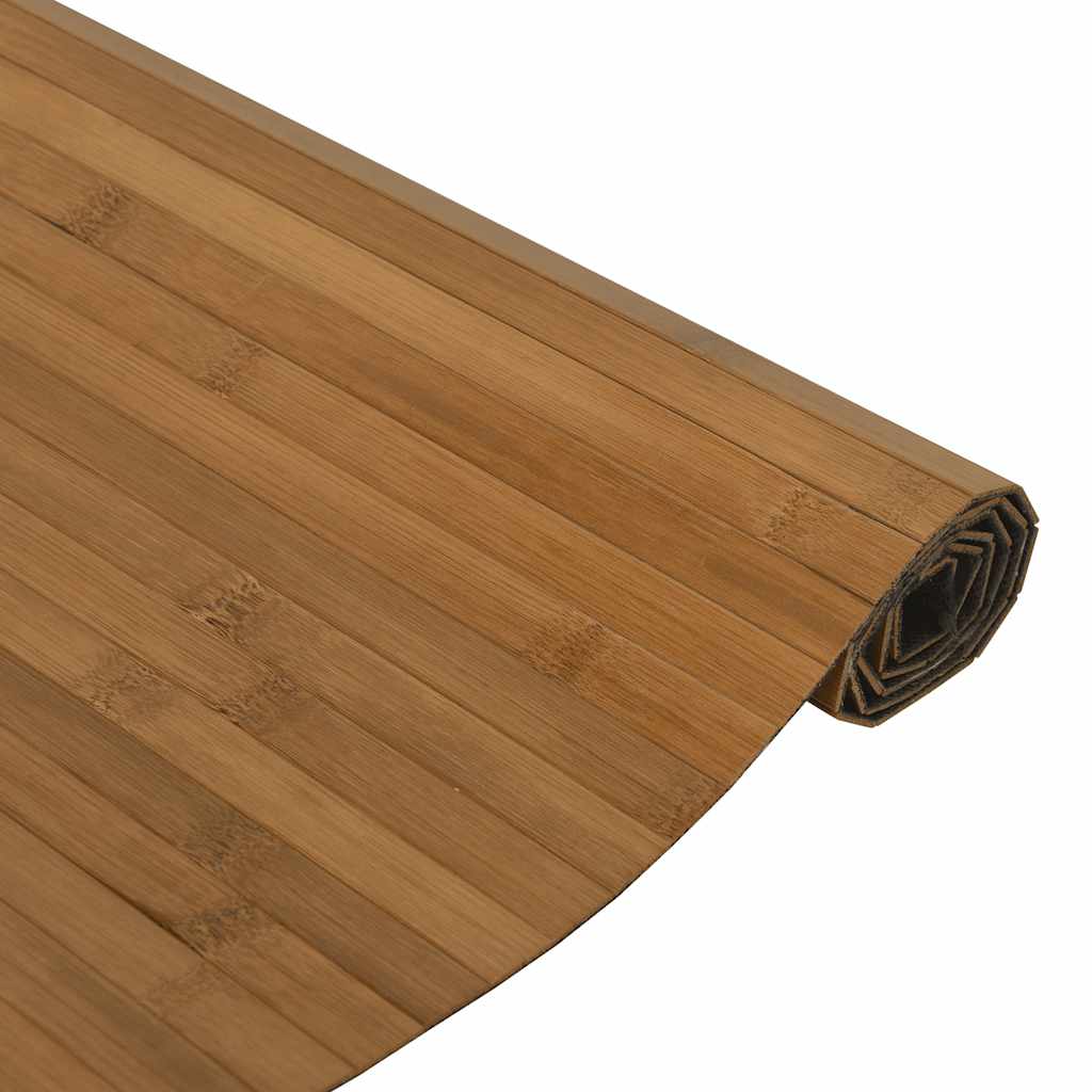 Vloerkleed rechthoekig 100x400 cm bamboe bruin