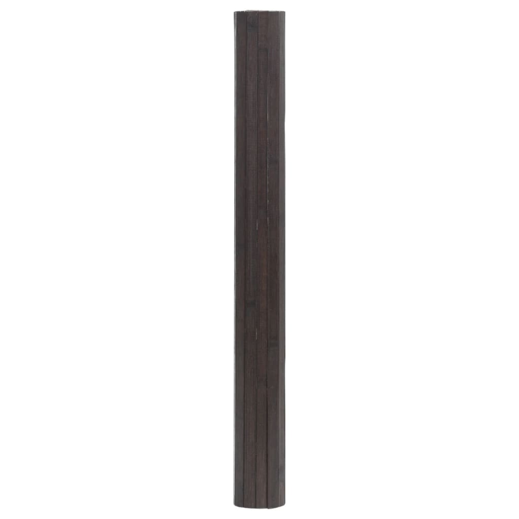 Vloerkleed rechthoekig 100x400 cm bamboe donkerbruin