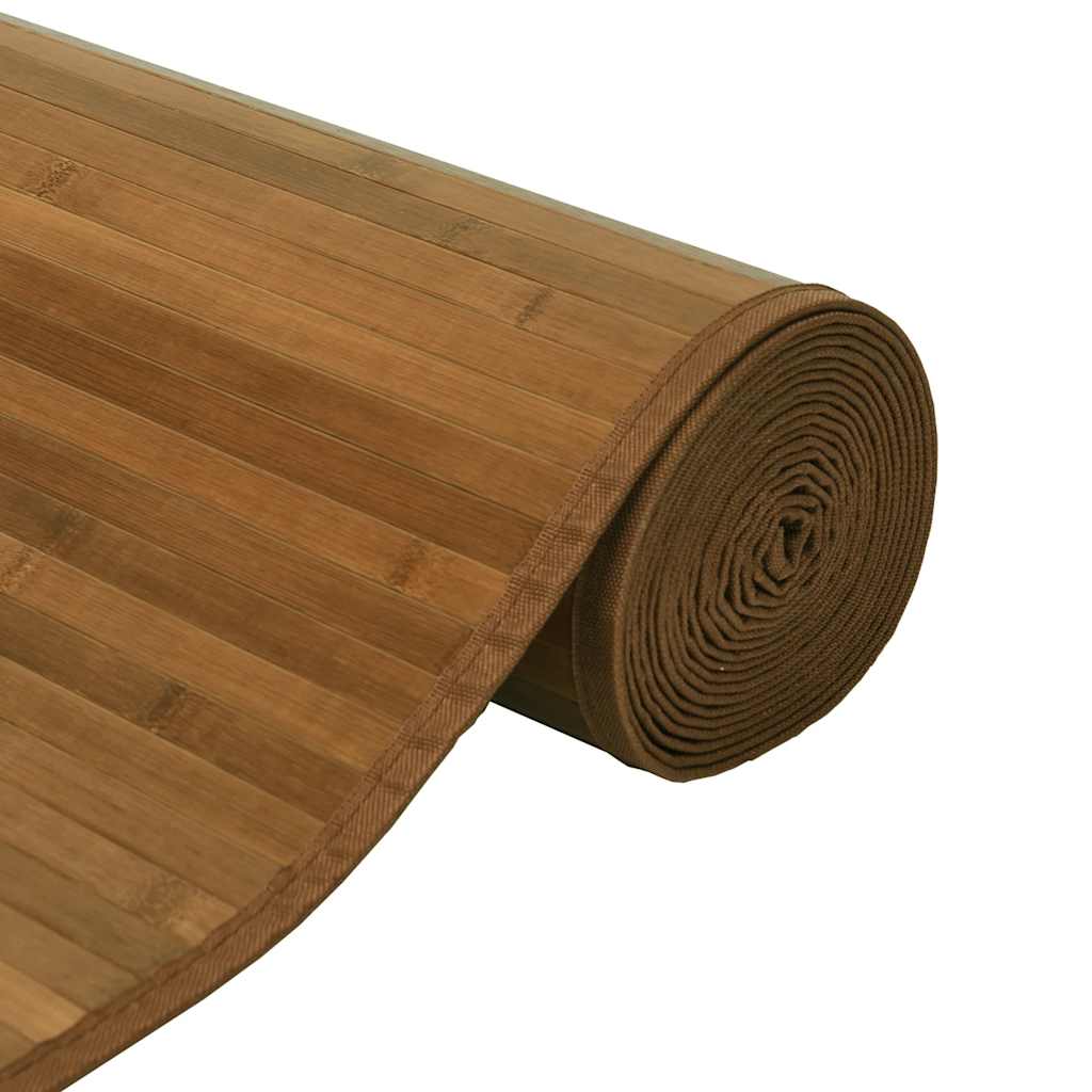Vloerkleed rechthoekig 60x100 cm bamboe bruin