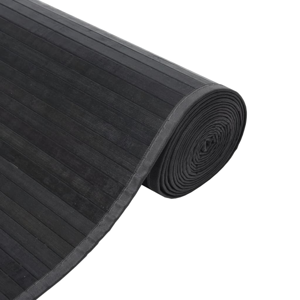 Vloerkleed rechthoekig 60x100 cm bamboe grijs