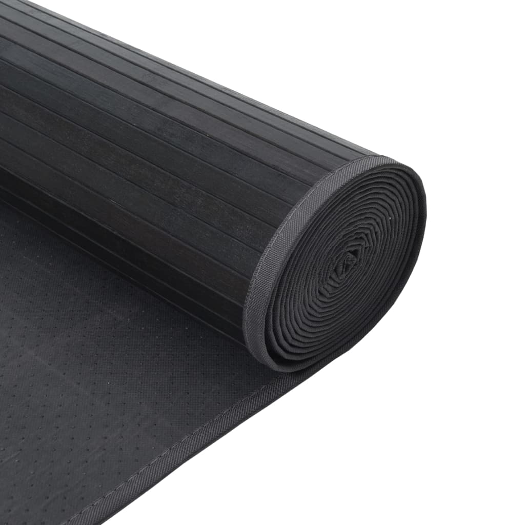 Vloerkleed rechthoekig 60x100 cm bamboe grijs
