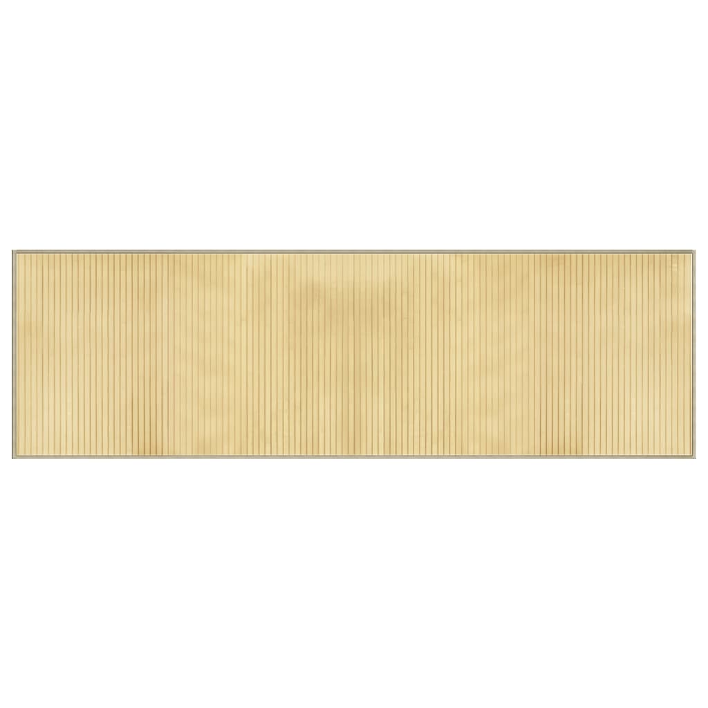 Vloerkleed rechthoekig 60x200 cm bamboe lichtnaturel