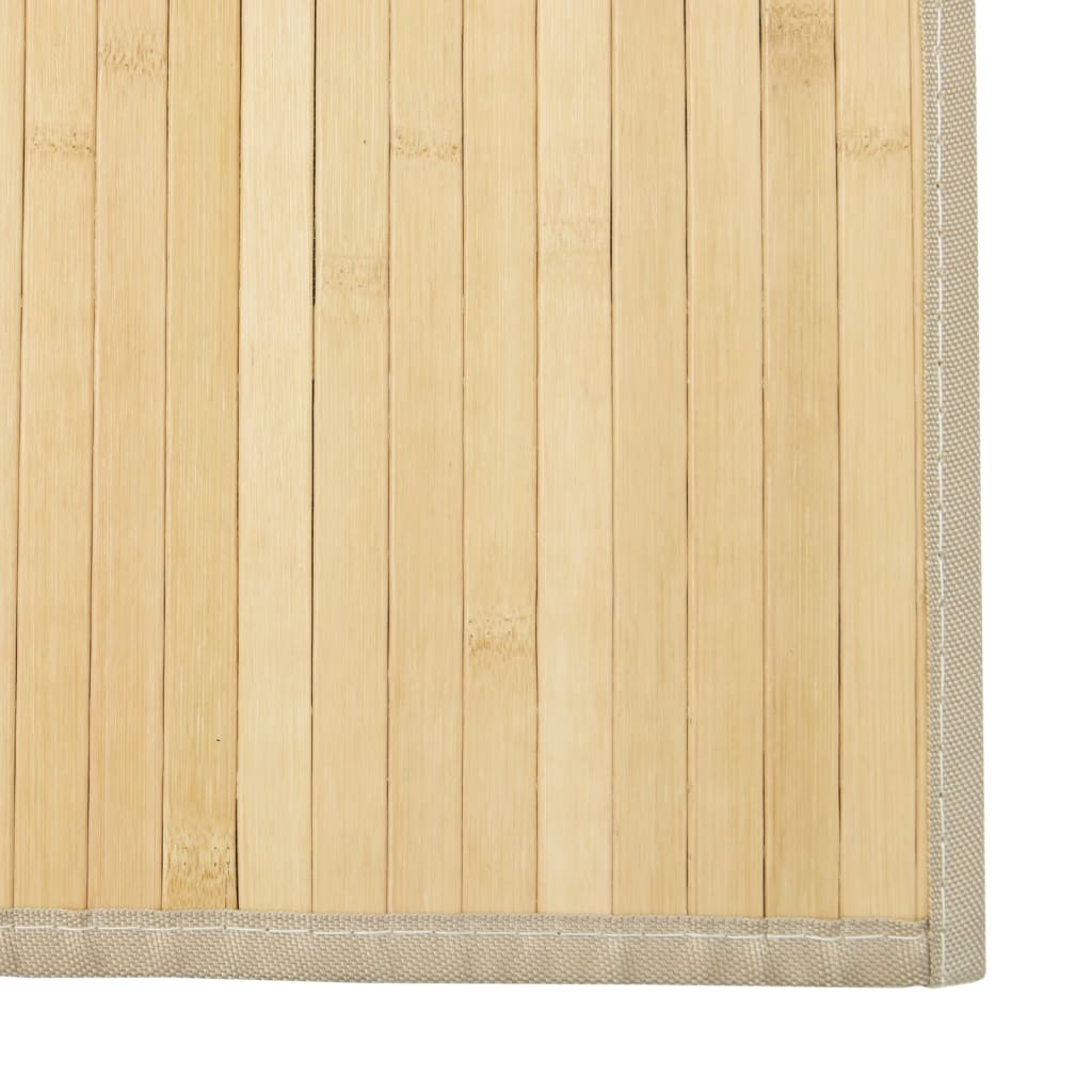 Vloerkleed rechthoekig 60x200 cm bamboe lichtnaturel