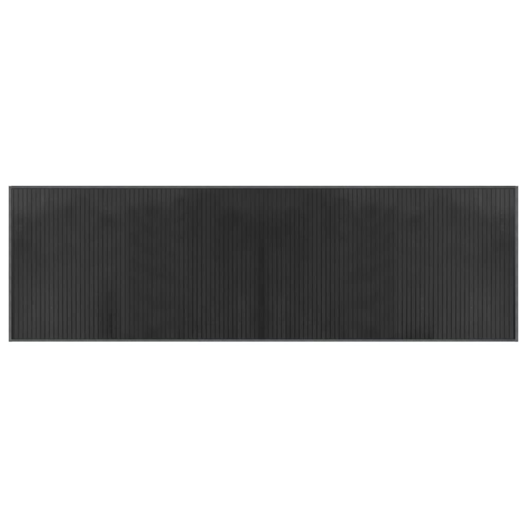 Vloerkleed rechthoekig 60x200 cm bamboe grijs