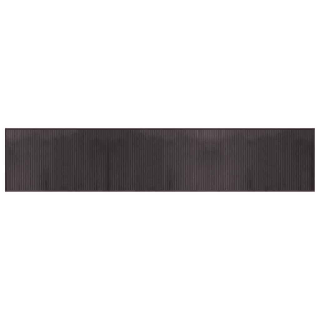 Vloerkleed rechthoekig 60x300 cm bamboe donkerbruin