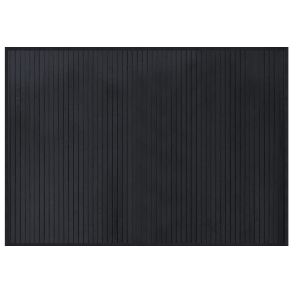 Vloerkleed rechthoekig 70x100 cm bamboe zwart