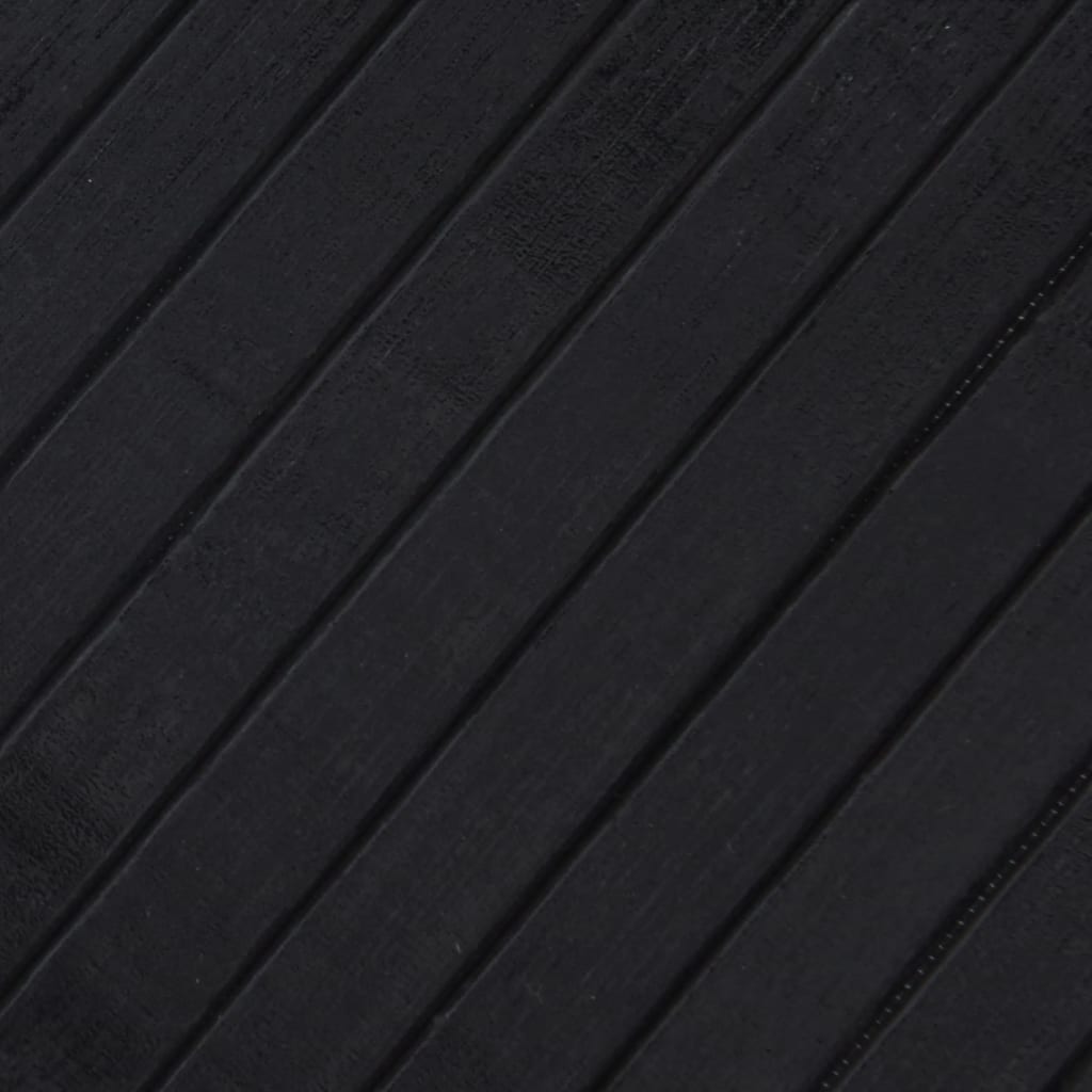 Vloerkleed rechthoekig 70x100 cm bamboe zwart
