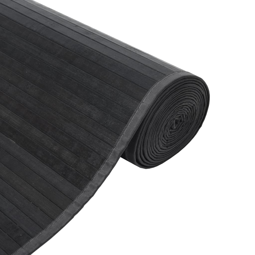 Vloerkleed rechthoekig 70x200 cm bamboe grijs