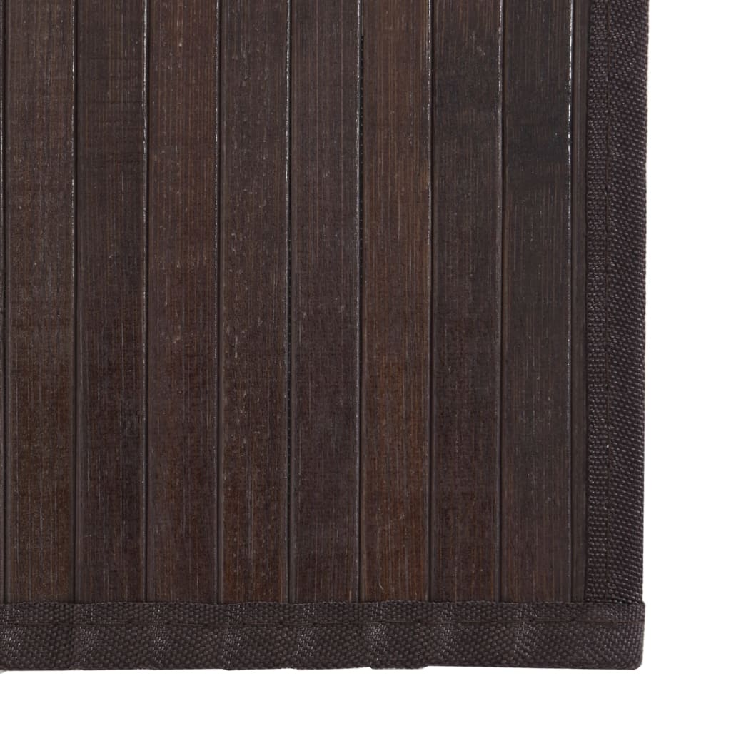 Vloerkleed rechthoekig 70x200 cm bamboe donkerbruin