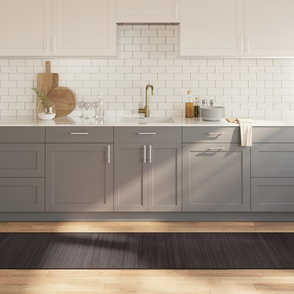 Vloerkleed rechthoekig 70x300 cm bamboe donkerbruin