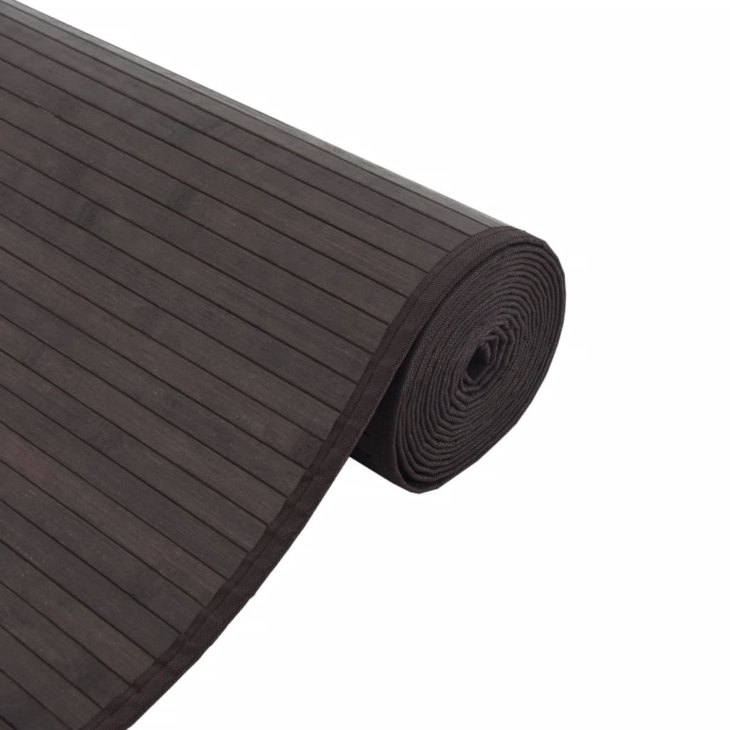 Vloerkleed rechthoekig 70x400 cm bamboe donkerbruin