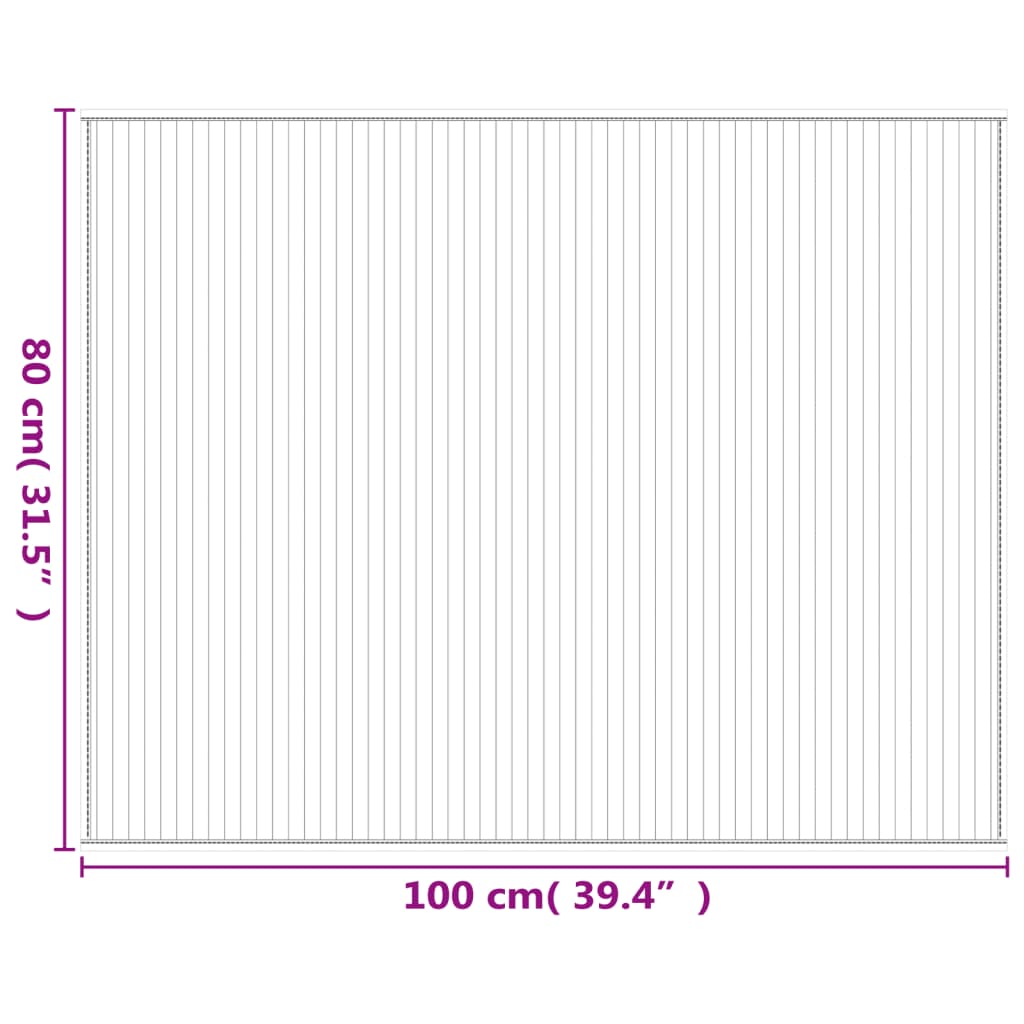 Vloerkleed rechthoekig 80x100 cm bamboe zwart