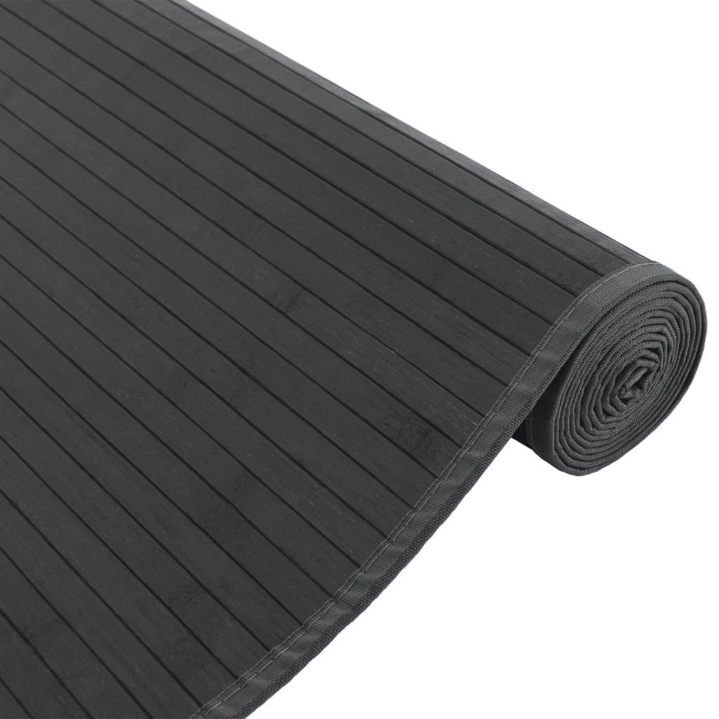 Vloerkleed rechthoekig 80x100 cm bamboe grijs