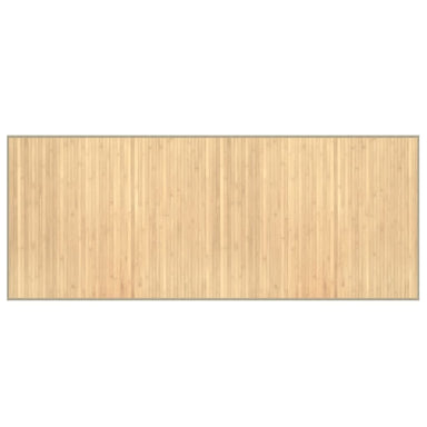 Vloerkleed rechthoekig 80x200 cm bamboe lichtnaturel