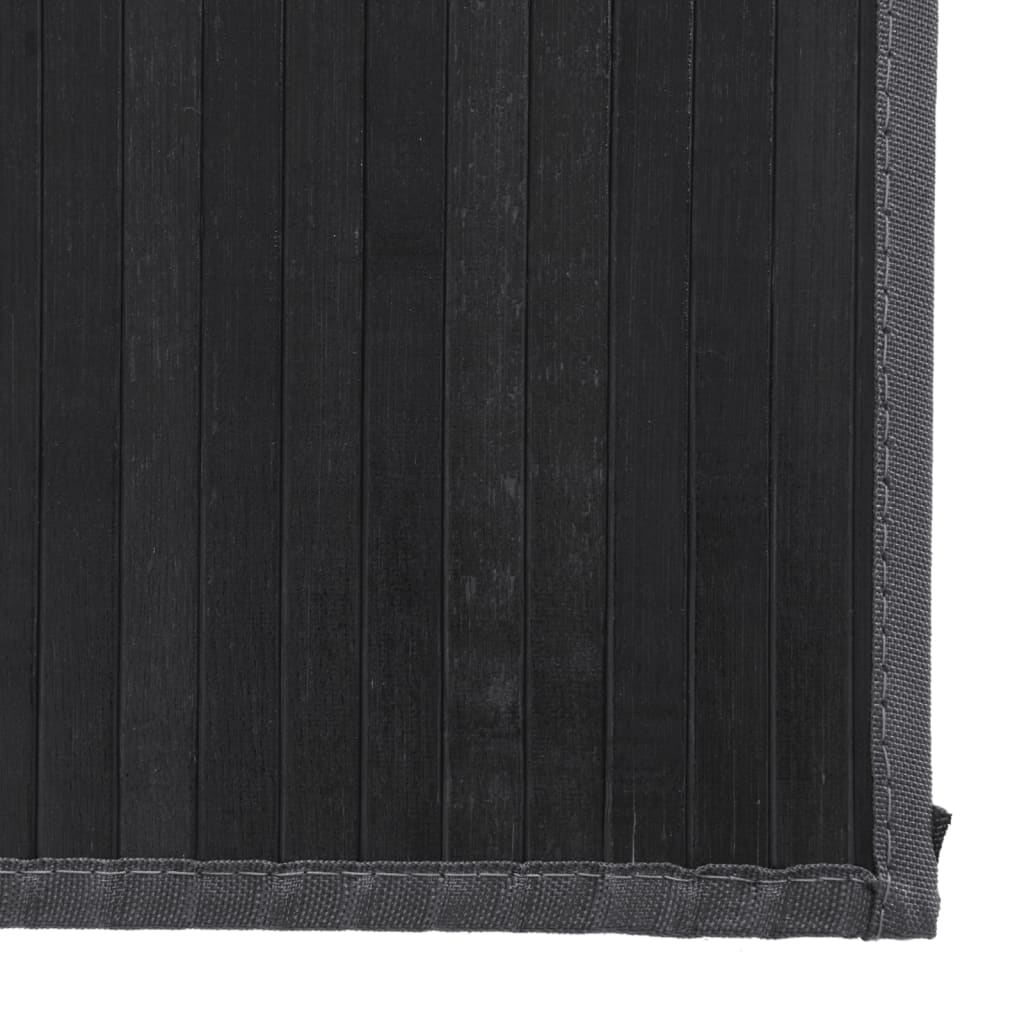 Vloerkleed rechthoekig 80x300 cm bamboe grijs