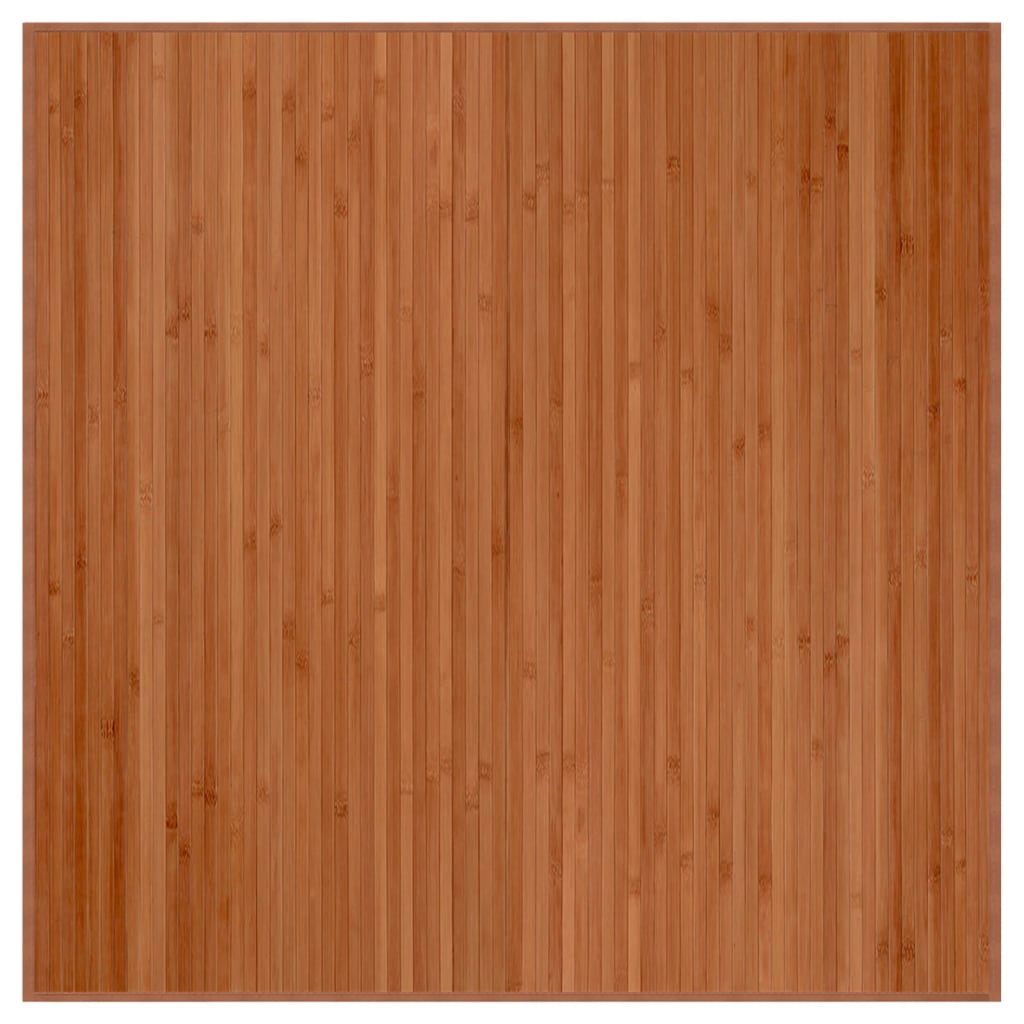 Vloerkleed vierkant 100x100 cm bamboe bruin