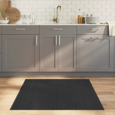 Vloerkleed vierkant 100x100 cm bamboe grijs