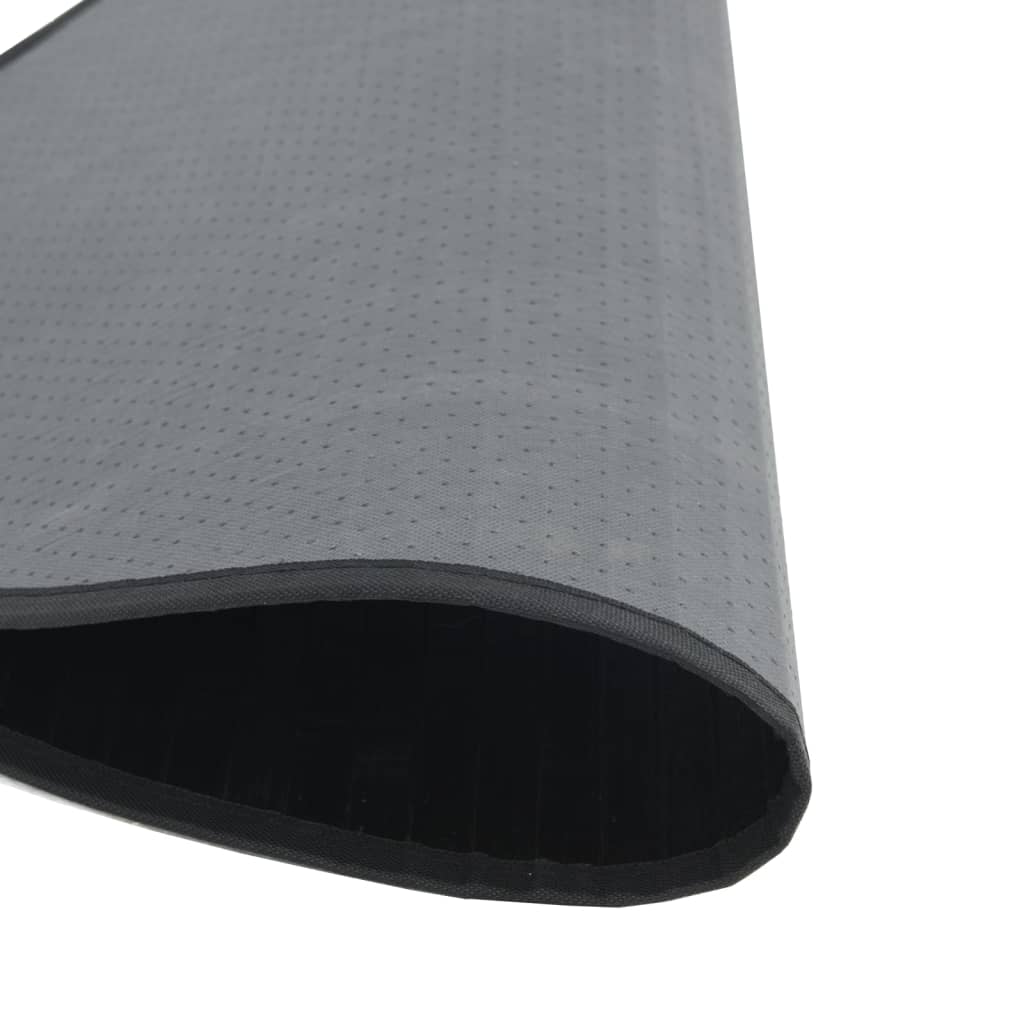 Vloerkleed rond 60 cm bamboe zwart