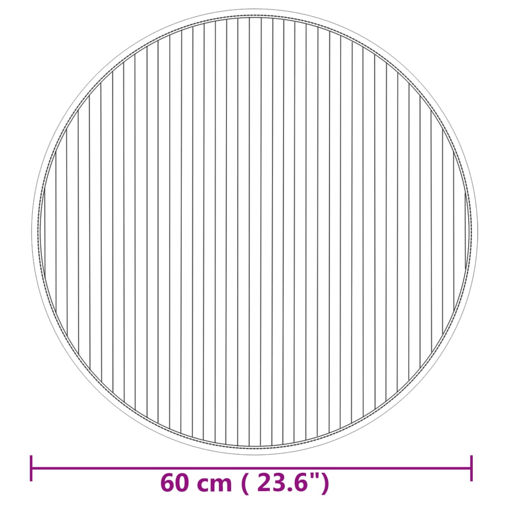 Vloerkleed rond 60 cm bamboe naturel